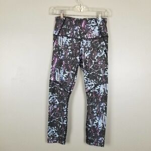Lululemon all sport crop floral tranquil blue multi, size 4